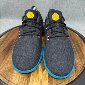 Grey blue shoes sports shoes